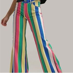 Wrangler Wanderer 622 High Rise Stripe Bell Bottom Jeans